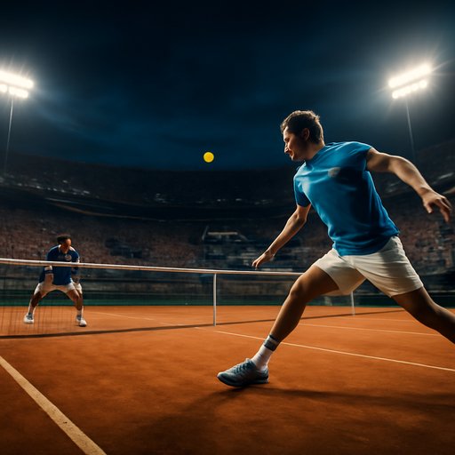 5KBD long tennis rally on clay court